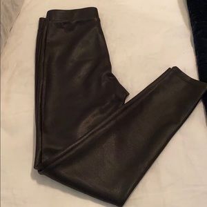 Black leather leggings